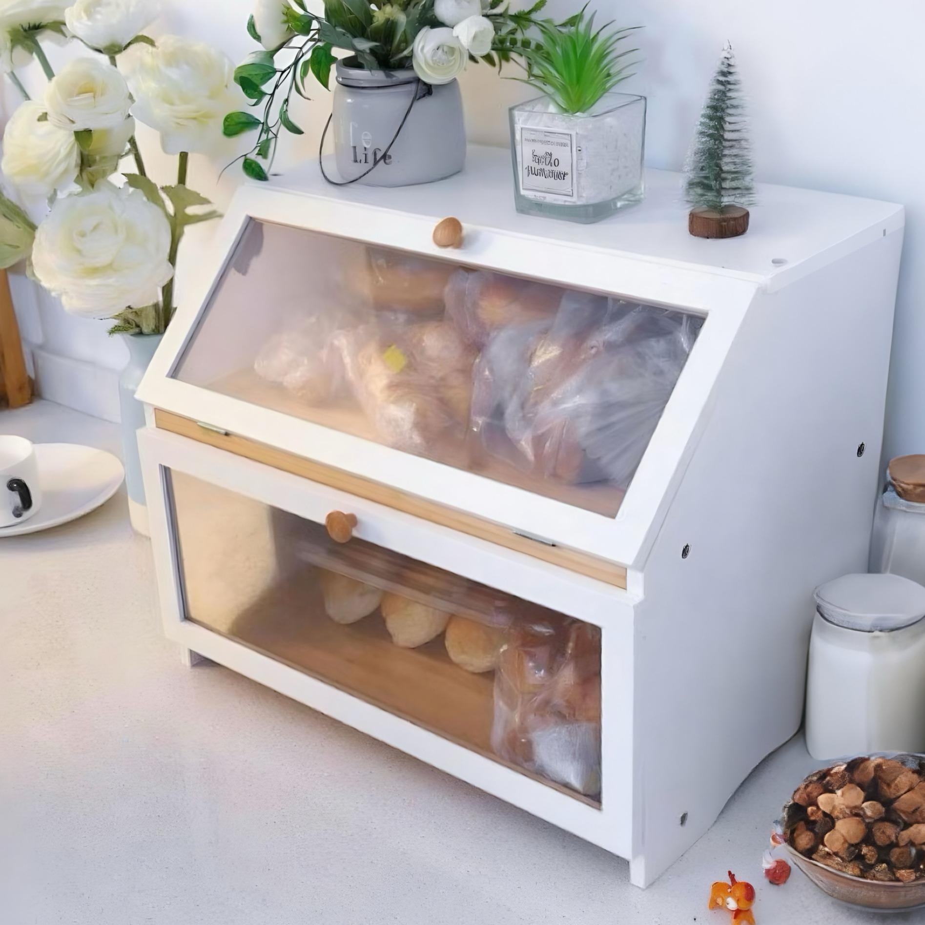 Commercial Kitchen Utensil Organizer - HOMEKOKO Dubbellaagse Brooddoos voor Keukenblad, Grote