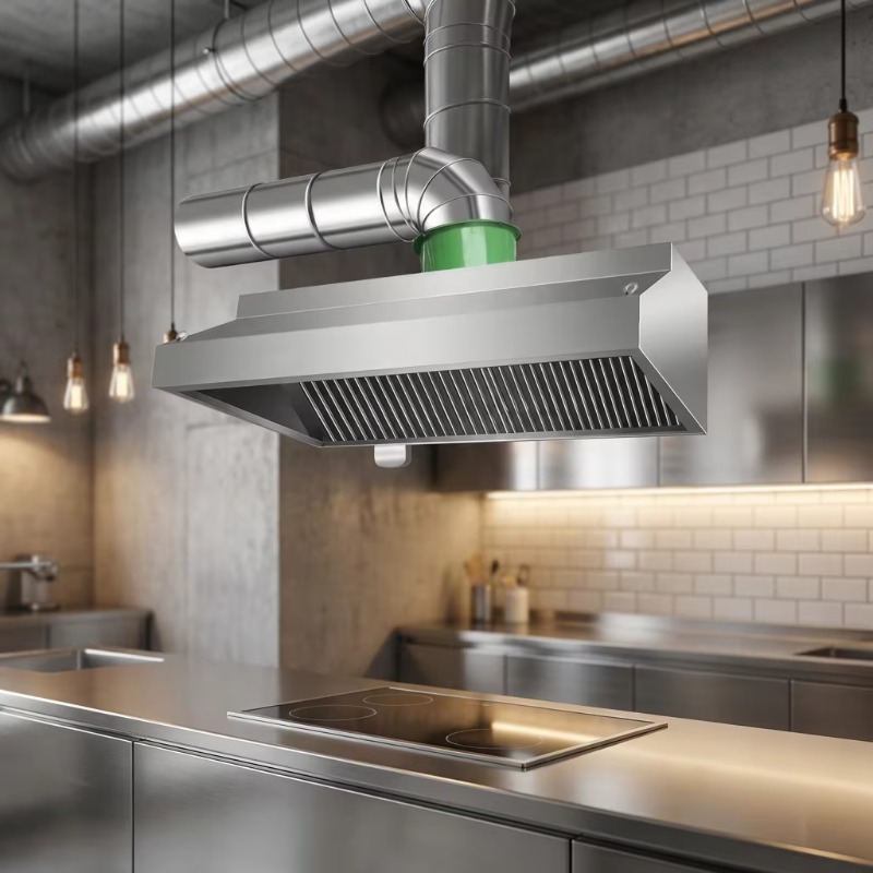 Commercial Kitchen Hoods - Commerciële aanpasbare wandgemonteerde roestvrijstalen combikap met