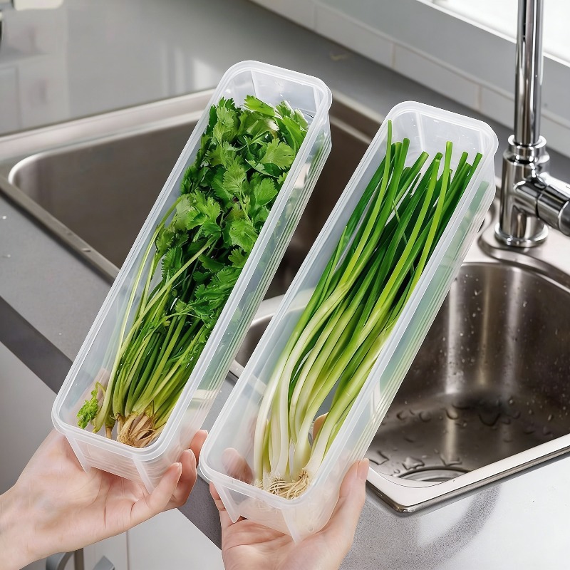 Commercial Kitchen Utensil Organizer - 1/2/4 Stuks Groene Ui Vershoudbox Plastic