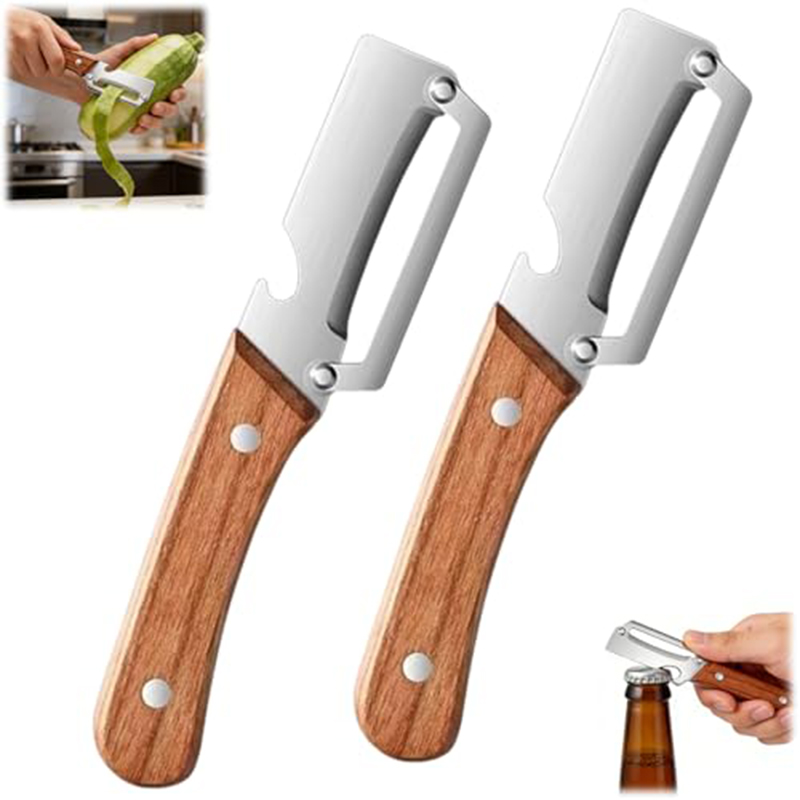 Commercial Kitchen Equipment List - Roestvrijstalen keuken schilmesje met houten handvat
