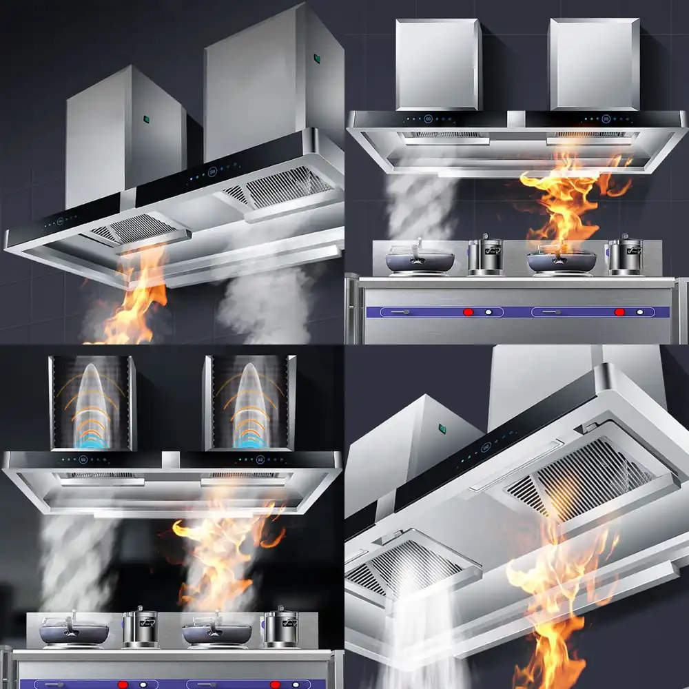 Commercial Kitchen Hoods - Commerciële afzuigkappen geschikt voor hotels, scholen,