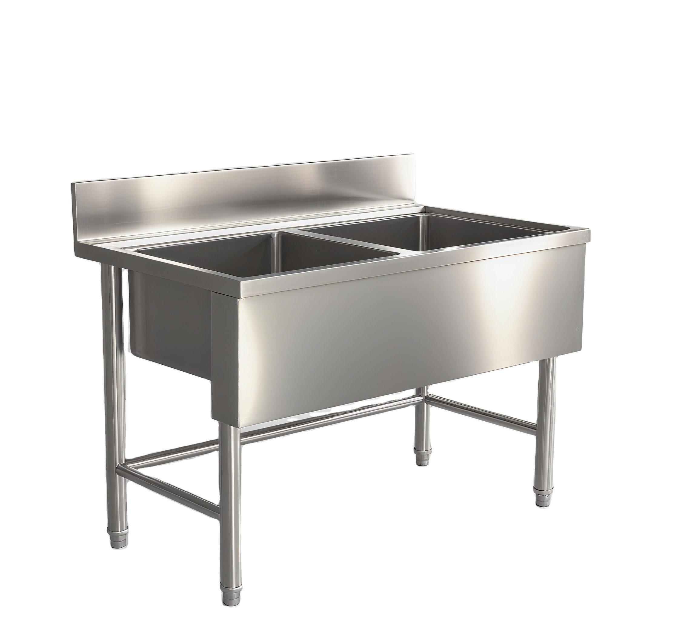 Commercial Kitchen Double Sink - Grote commerciële keuken spoelbak van roestvrij