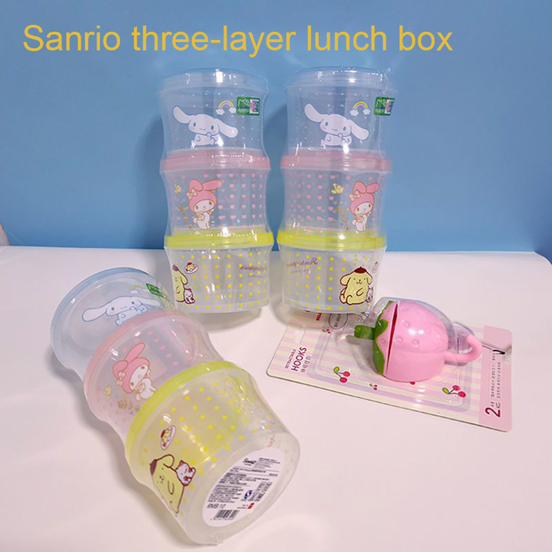 Commercial Kitchen Utensil Organizer - Kitty Bento Box Set 3-delig, schattige
