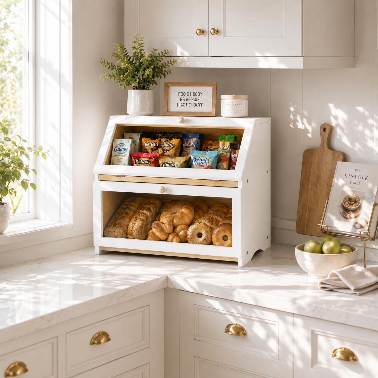 HOMEKOKO Dubbellaagse Brooddoo - Commercial Kitchen Utensil Organizer recensie en prijs