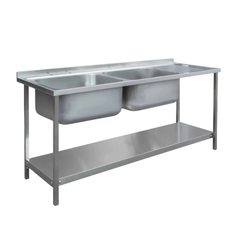 Commercieel restaurant aanrech - Commercial Kitchen Double Sink recensie en prijs
