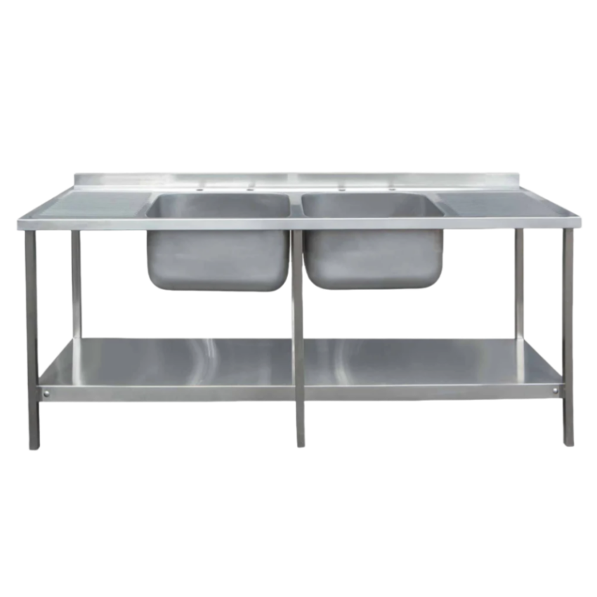 Commercieel restaurant aanrech - Commercial Kitchen Double Sink recensie en prijs