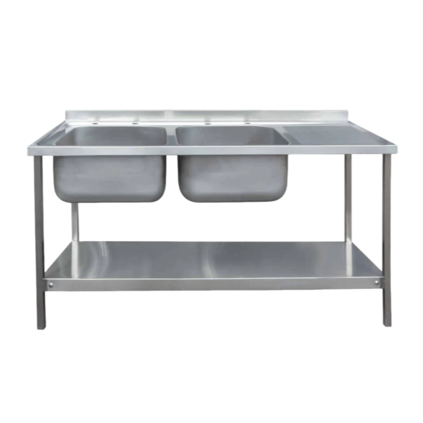 Commercieel restaurant aanrech - Commercial Kitchen Double Sink recensie en prijs