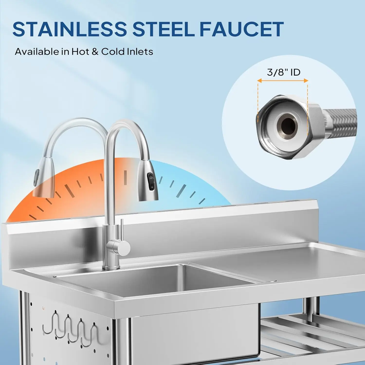 RVS-afwasbak, vrijstaande afwa - Commercial Kitchen Double Sink recensie en prijs