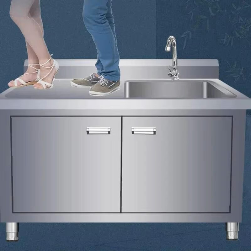 Commerciële metalen spoelbakke - Commercial Kitchen Double Sink recensie en prijs