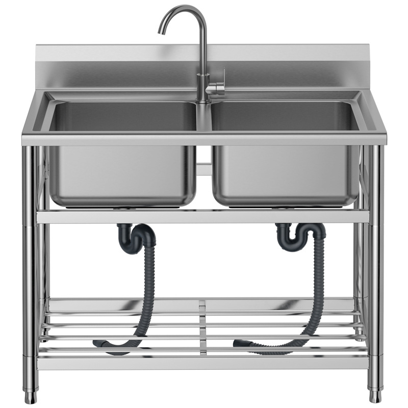 2026 roestvrijstalen zwembadke - Commercial Kitchen Double Sink recensie en prijs