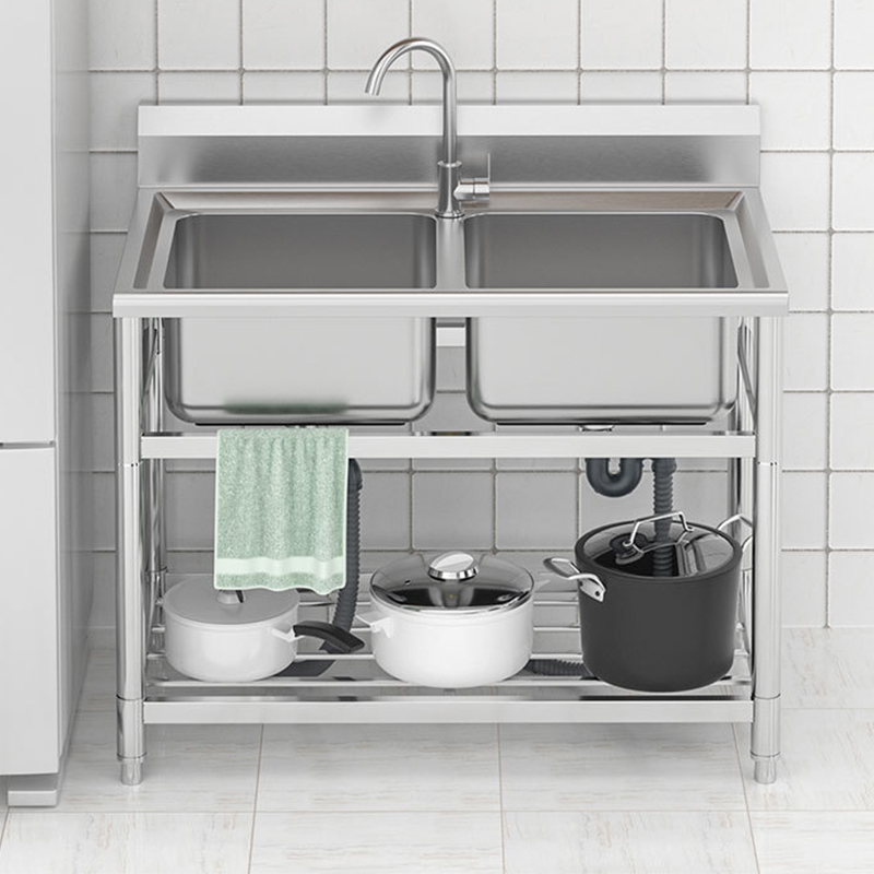 2026 roestvrijstalen zwembadke - Commercial Kitchen Double Sink recensie en prijs