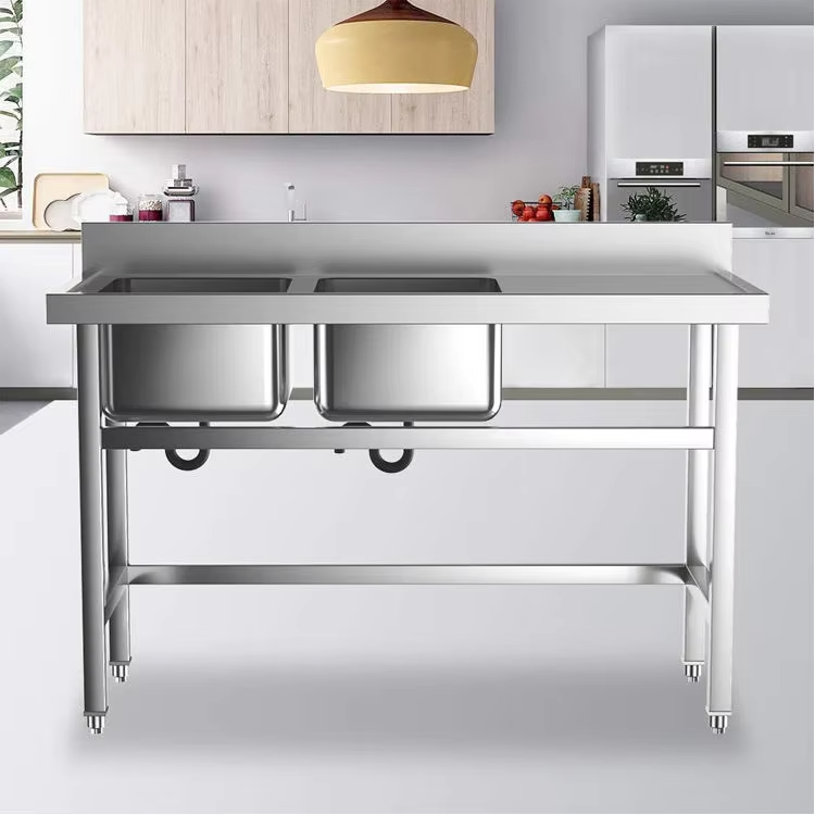 Commerciële hotelkeukenapparat - Commercial Kitchen Double Sink recensie en prijs