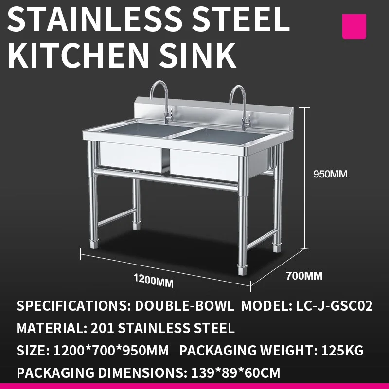 Keukenkraan—Commerciële cafeta - Commercial Kitchen Double Sink recensie en prijs