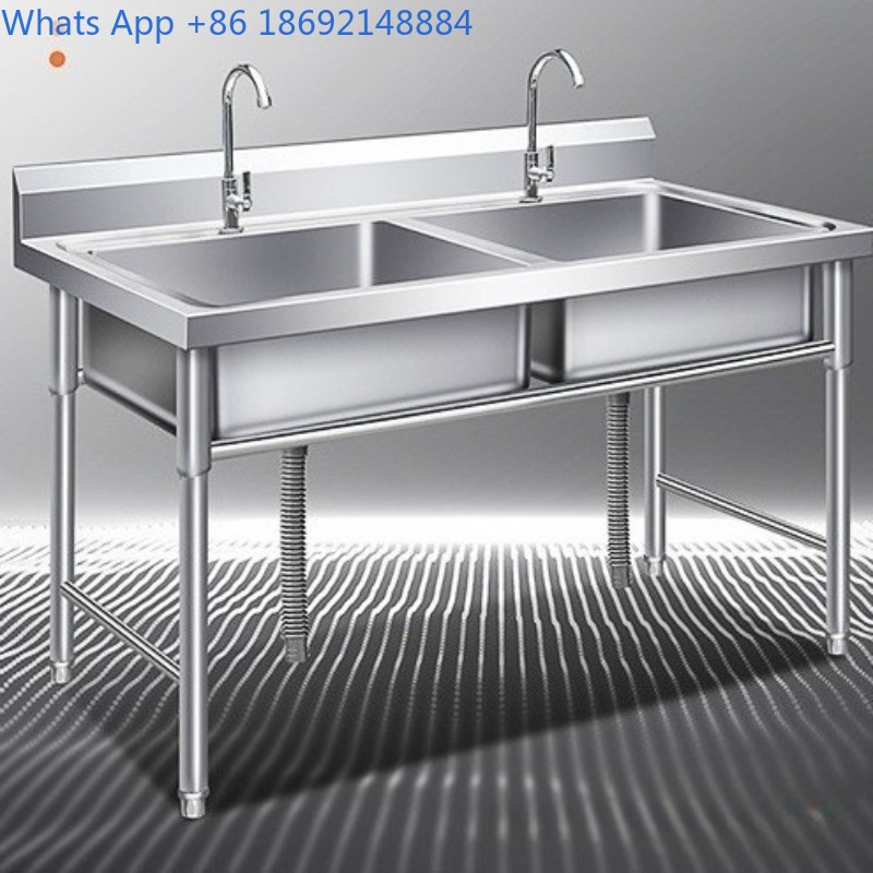 Commerciële roestvrijstalen sp - Commercial Kitchen Double Sink recensie en prijs