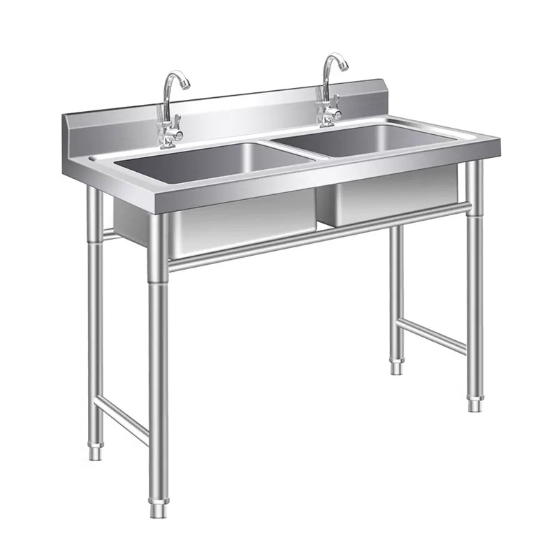 Commerciële keukenwerktafel va - Commercial Kitchen Double Sink recensie en prijs